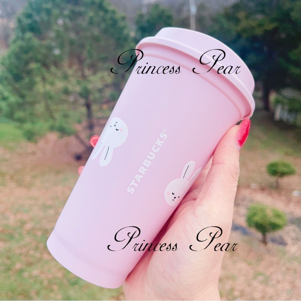 Starbucks Pink Rabbit Reusable Cup with Soft Cup Sleeve - Picture 8 of 8